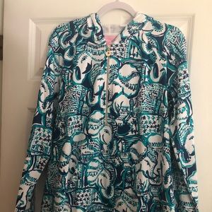 Lilly Pulitzer Hooded 1/4 zip with front pocket